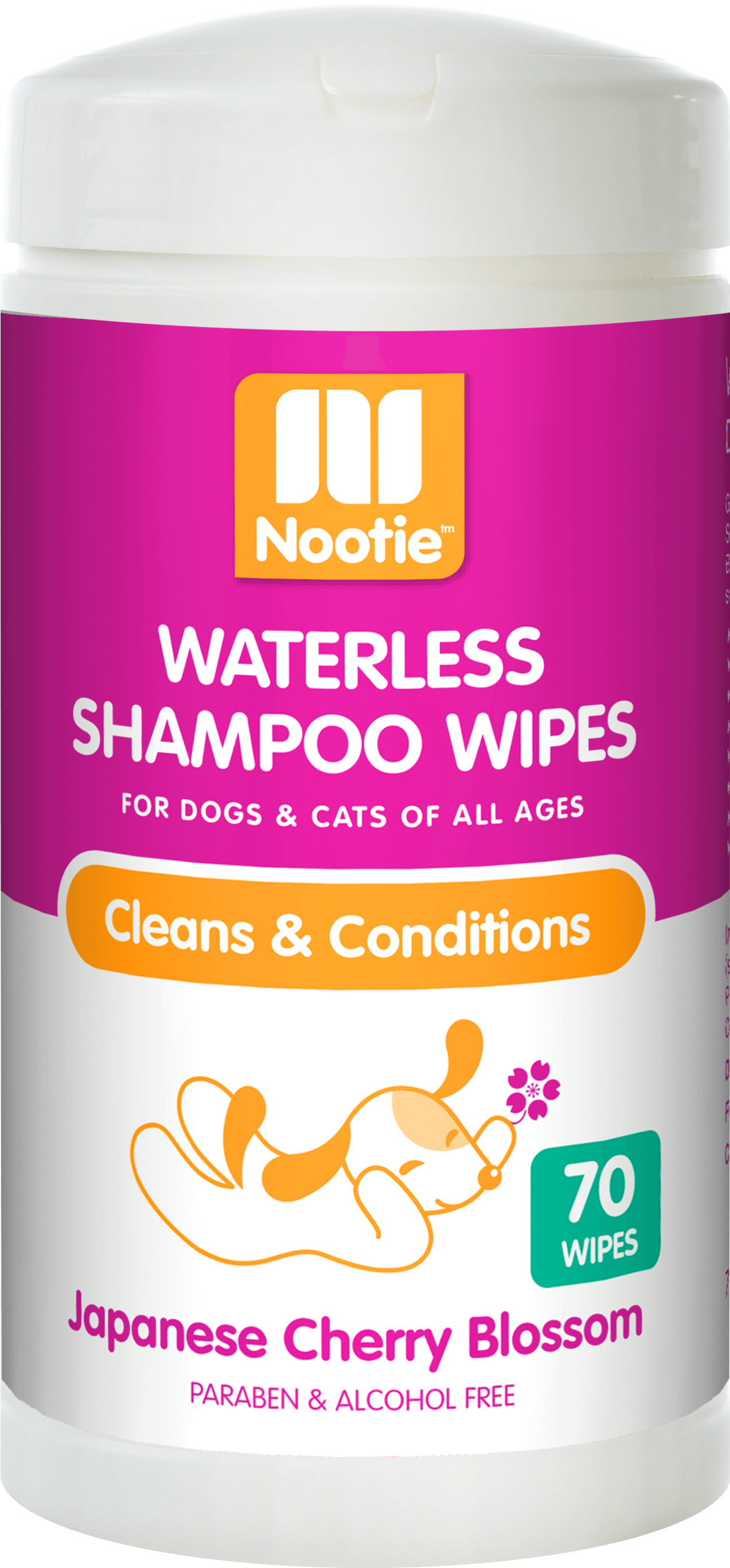 Waterless Shampoo Wipes Japanese Cherry Blossom - Nootie Wipes (2158x3341), Png Download