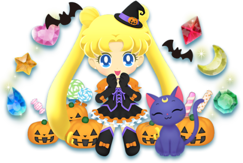Smd Title Atlas - Sailor Moon Drops Halloween (500x336), Png Download