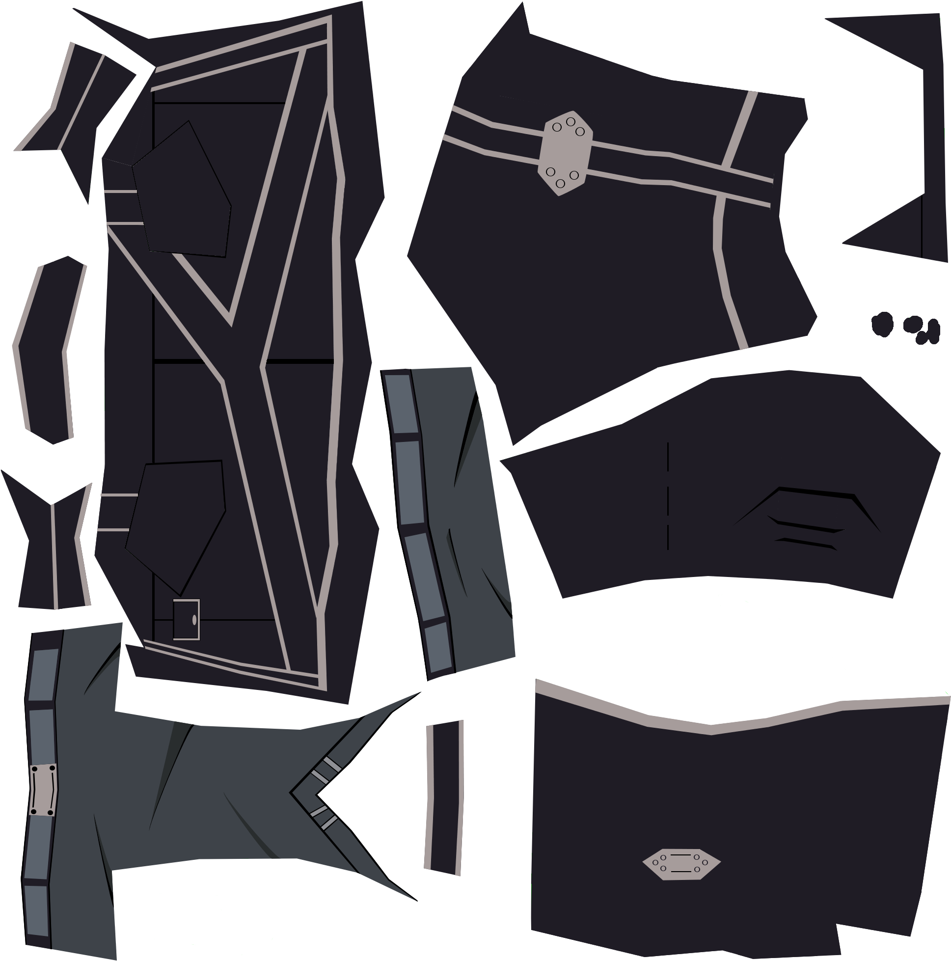 Costume Link - Http - //i - Imgur - Com/txgk8nq - Attack On Titan Skin Kirito (2000x2000), Png Download