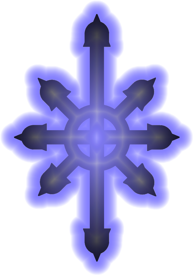 Early Subgenius Cross Blueglow - Chaos Magic (672x960), Png Download