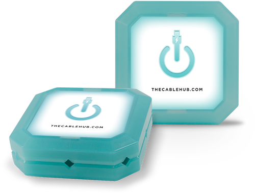 Cablehub™ Square Blue Glow - Cablehub Chsq-201 Square Cable (506x402), Png Download