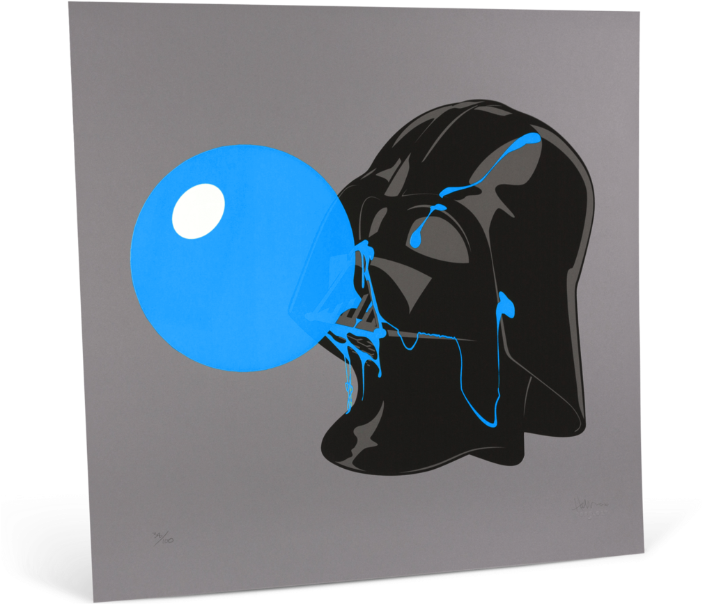 Darthpopstar Blue Glow Print - Illustration (1024x1024), Png Download