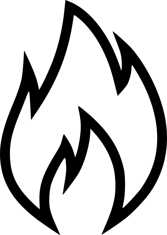 Flame Comments - Flame Black And White Png (696x980), Png Download