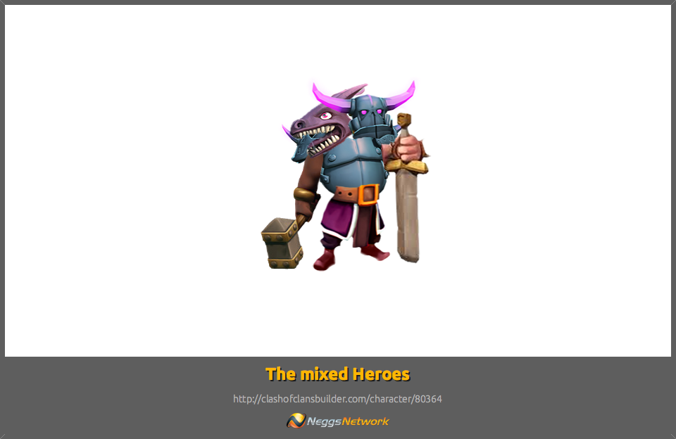 Pekka,dragon,hog Rider,magician,barbarian King Al In - Clash Of Clans Mixed Troops (960x624), Png Download
