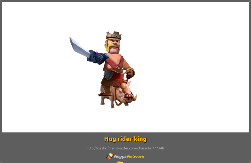 Hod Rider White Download Hog Rider King - Clash Of Clans | Transparent PNG Download ...