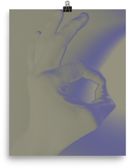 Blue Glow Circle Game Hand Poster - Blue Rose (1000x1000), Png Download