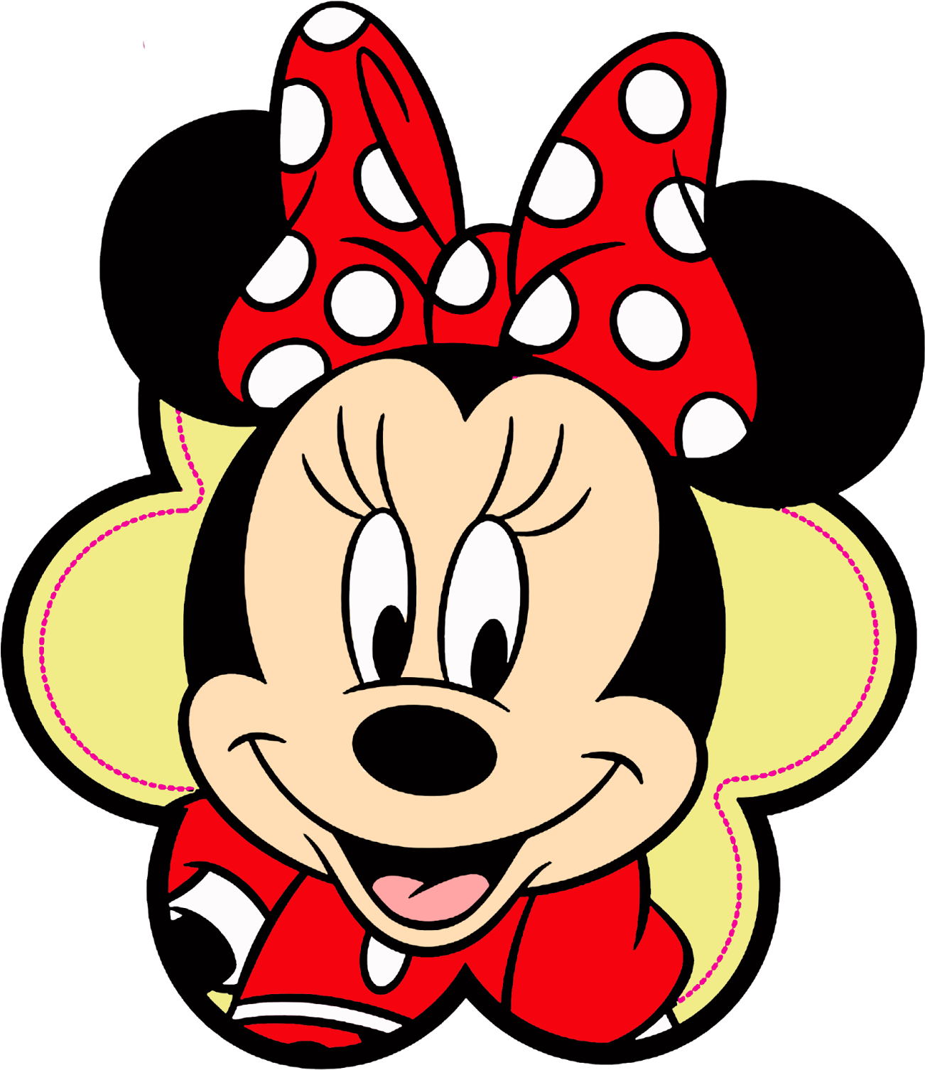 Minnie Face Png Graphic Transparent - Minnie Mouse Png (1555x1600), Png Download