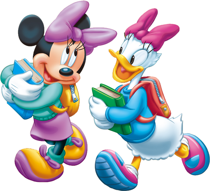 Minnie Daisy Together Clipart - Minnie Y Daisy (747x677), Png Download