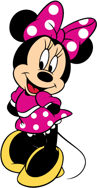 Minnie Png - Minnie Mouse In Pink Dress (334x621), Png Download