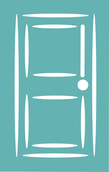 Blue Door Clip Art At Clker - Door Clip Art Orange (378x596), Png Download