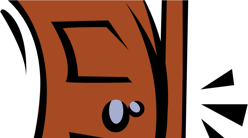 Jpg Black And White Library Collection Of Free Dorr - Slamming Door Clipart (922x484), Png Download