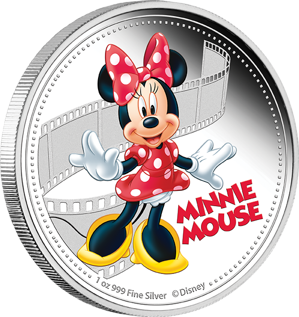 2014 1 Oz Silver Coin - Cartoon Character Minnie Mouse (604x641), Png Download