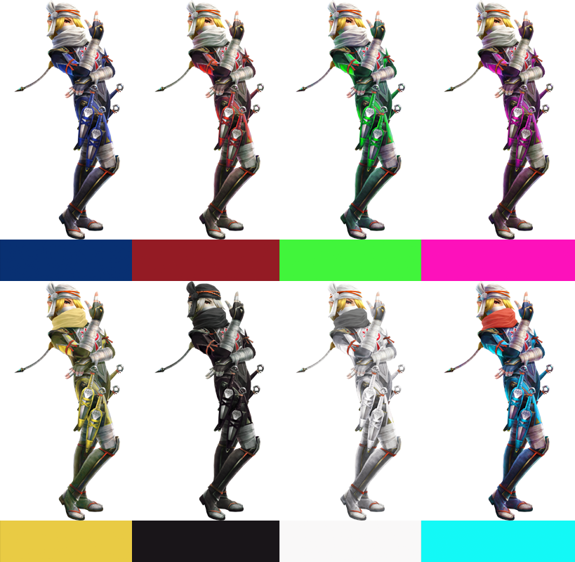 Default Blue Sheiku0027s Regular Appearance - Sheik Smash 4 Skins (819x800), Png Download