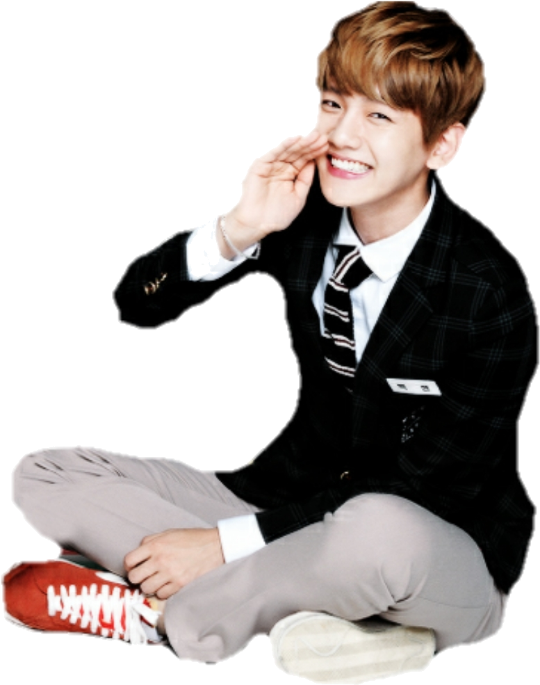 Baekhyun Transparent Hashtag Images On Tumblr - Baekhyun Sitting Png (1280x1280), Png Download