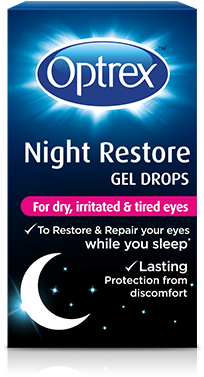 Night Restore Gel Drops - Optrex Eye Drops Night (400x400), Png Download