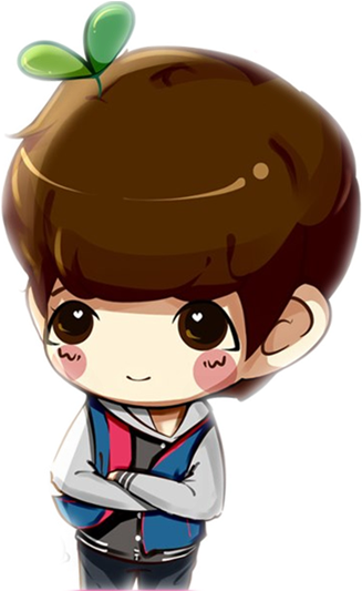 Kpop Drawings, Chibi Boy, Baekhyun Fanart, Deviantart, - Baekhyun Chibi Transparent Back (400x533), Png Download