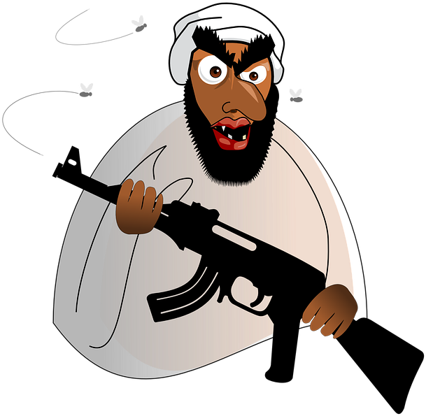 Yet After The 1973 War The Arab Appeared Everywhere - Muslim Terrorist Png (617x720), Png Download