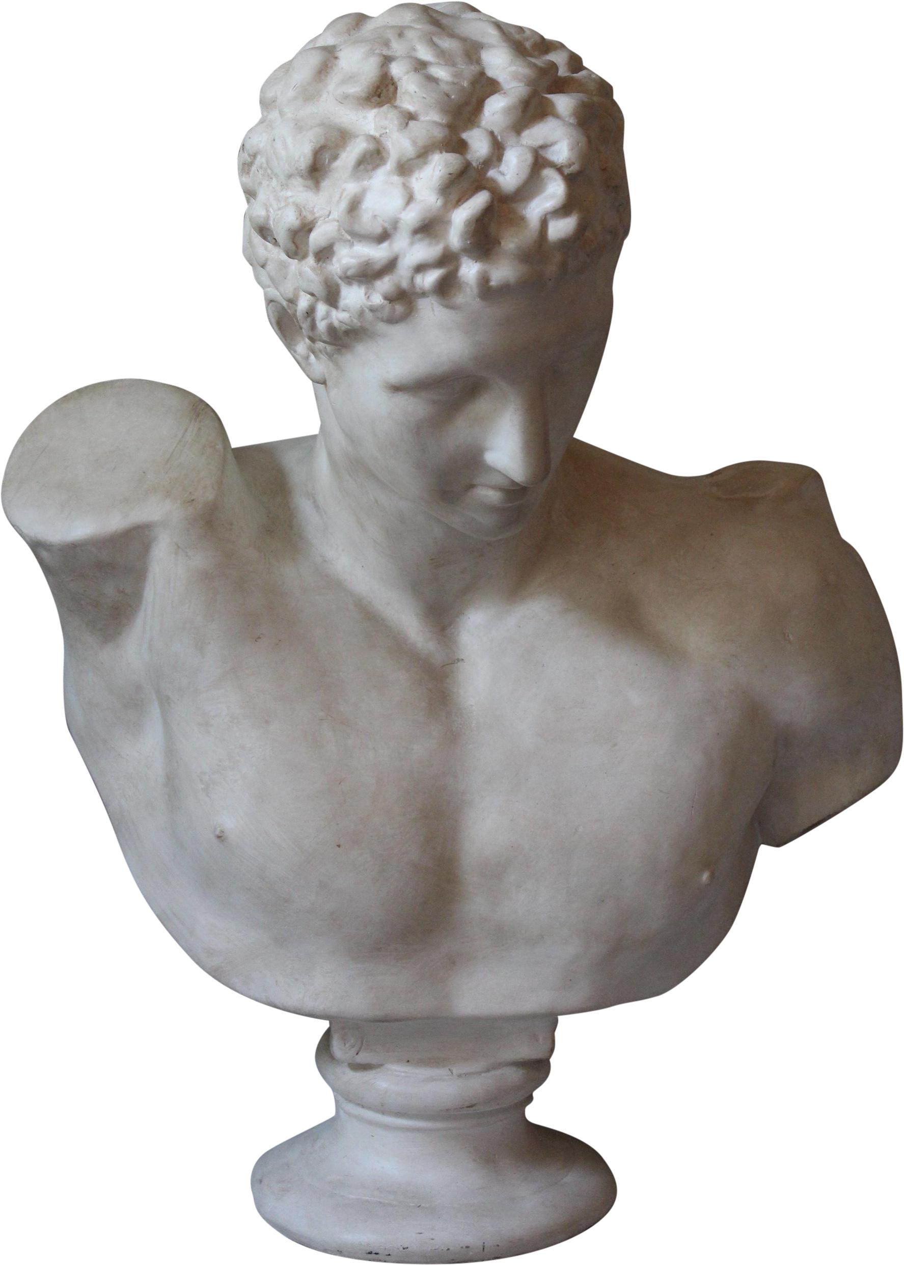 Vintage Plaster Bust Of Hermes On Chairish - Transparent Hermes Sculpture (1971x2759), Png Download