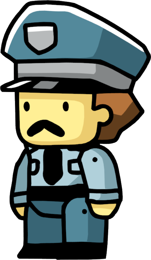 Graphic Royalty Free Stock Policeman Clipart Friendly - Scribblenauts Cop (505x870), Png Download