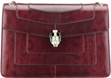 Flap Cover Bag Serpenti Forever In Roman Garnet Shiny - Bvlgari Serpenti Forever Hand Bag (505x394), Png Download