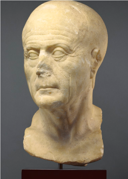 , Marble Postold Manosimo - Head Of An Old Man (885x584), Png Download