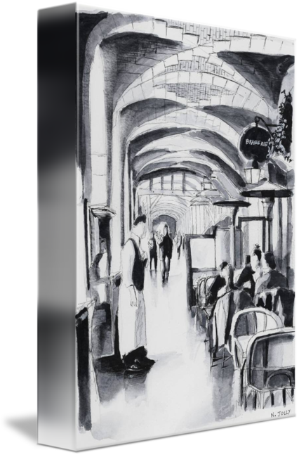 Banner Library Library Classical Drawing Chiaroscuro - Restaurant Gallery (426x650), Png Download