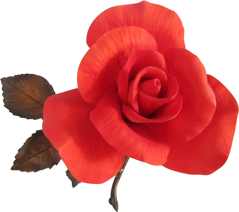 Boehm Burning Love Red Rose Floral Sculpture Offered - Burning Rose Png (772x772), Png Download