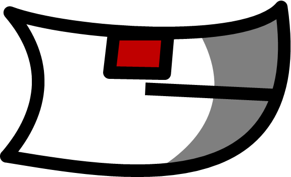 Happy Mouth Closed Teeth 1 Tooth Lost - Human Tooth (576x350), Png Download