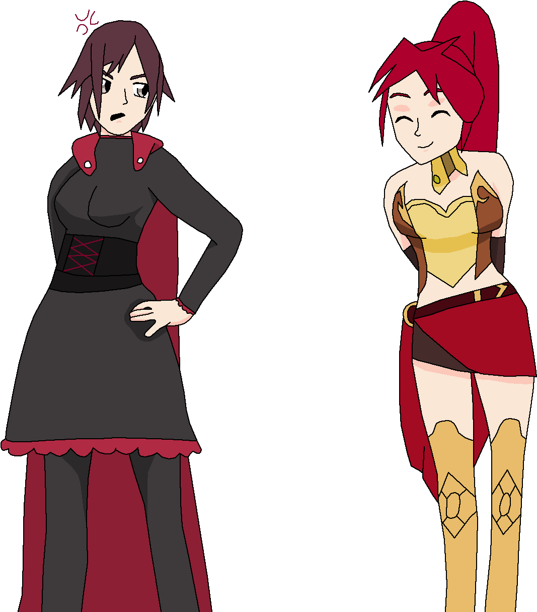 Jaune Arc Turned Into Ruby Rose - Ruby Rose X Jaune Arc (1344x1308), Png Download