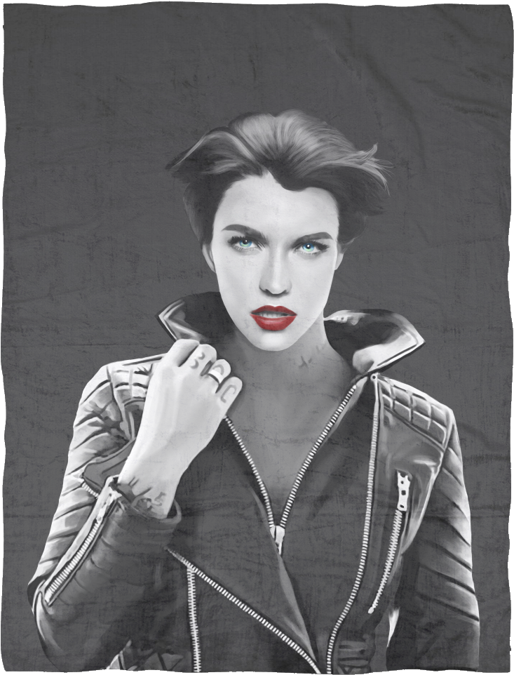 The Lovely Ruby Rose Ultra Soft Plush Fleece Blanket - Girl (1024x1024), Png Download