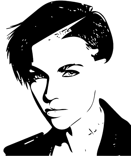 Bleed Area May Not Be Visible - Ruby Rose Black And White Art (525x700), Png Download