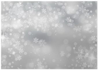Silver Snowflake With Sparkle Background Poster • Pixers® - Frost (400x400), Png Download
