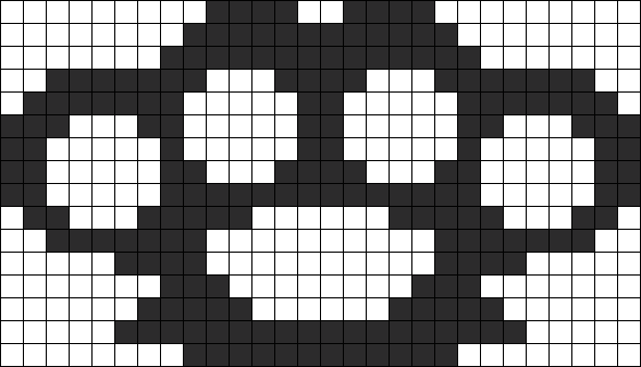 Brass Knuckles Perler Bead Pattern / Bead Sprite - Brass Knuckles Cross Stitch (589x337), Png Download