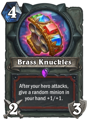 Brassknuckles - Hearthstone Mage Weapon (300x413), Png Download