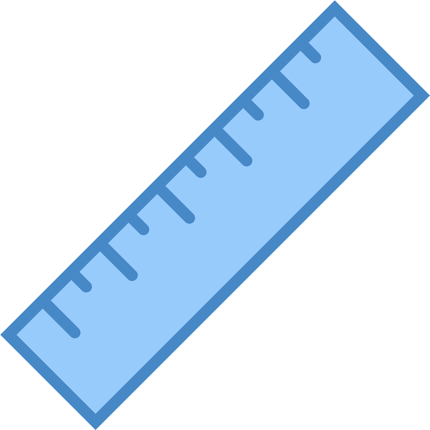 The Ruler Icon Is A Rectangular Shape Icon With Lines - Icon (1600x1600), Png Download