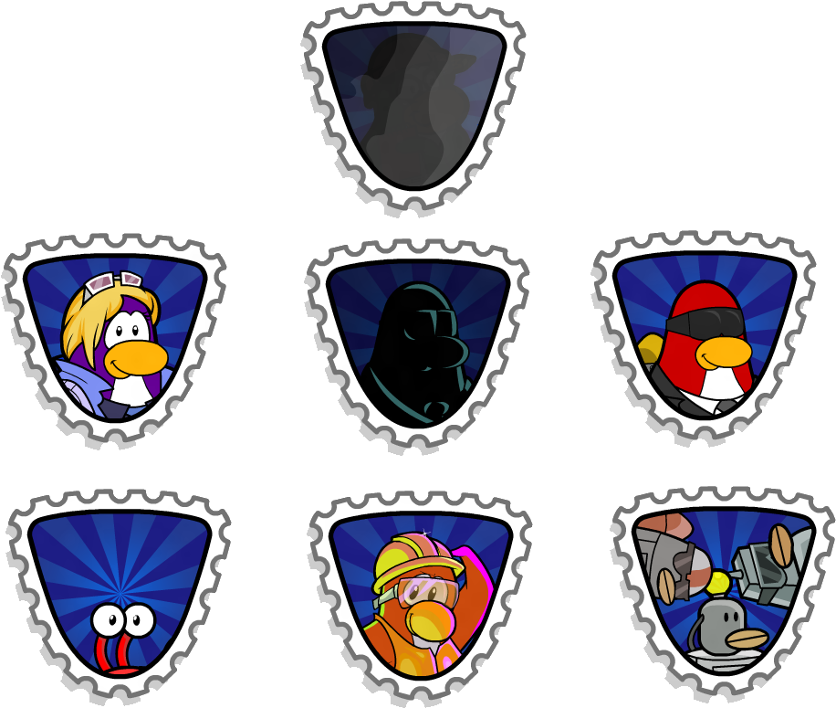 Custom Stamps - Club Penguin Dot Stamp (967x821), Png Download