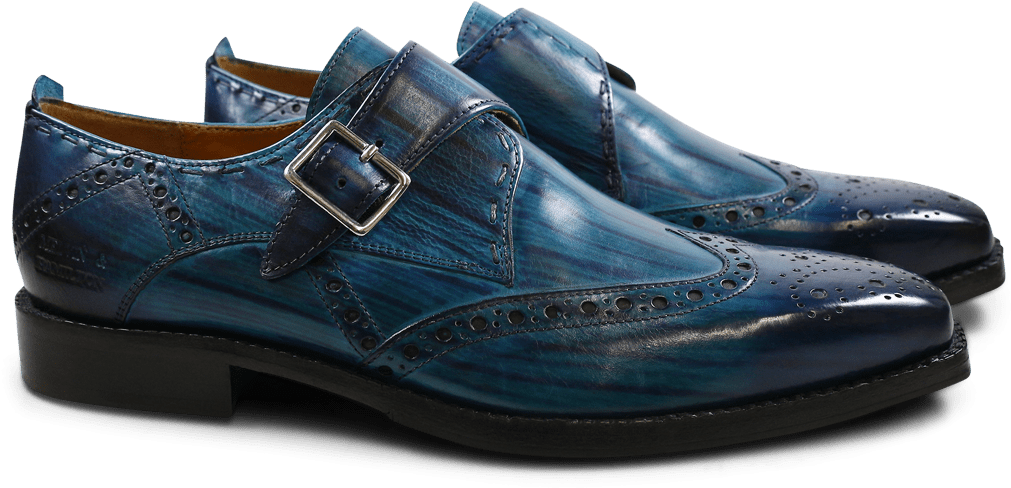 Monks Nicolas 2 Ice Blue Shade & Lines Navy Hrs - Slip-on Shoe (1024x1024), Png Download