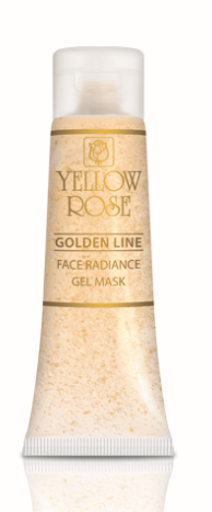 Yellow Rose Golden Line Face Radiance Gel Mask - Bottle (666x666), Png Download