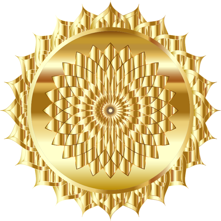 Medium Image - Golden Mandala - Gold Plated Necklace (758x758), Png Download