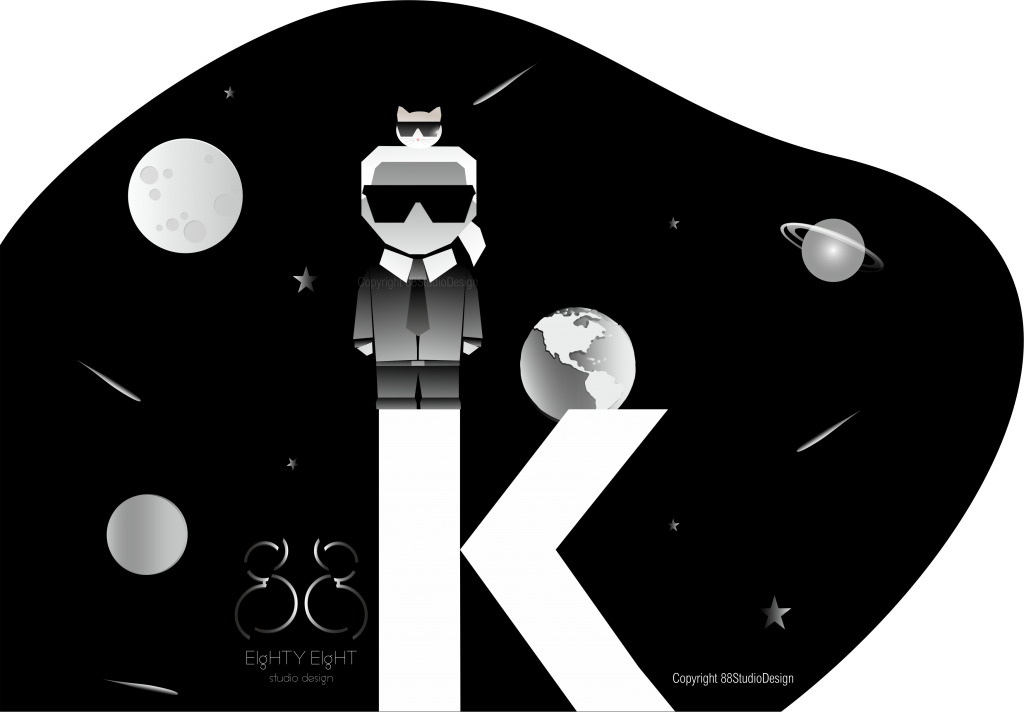 Karl Lagerfeld - Illustration (1024x712), Png Download