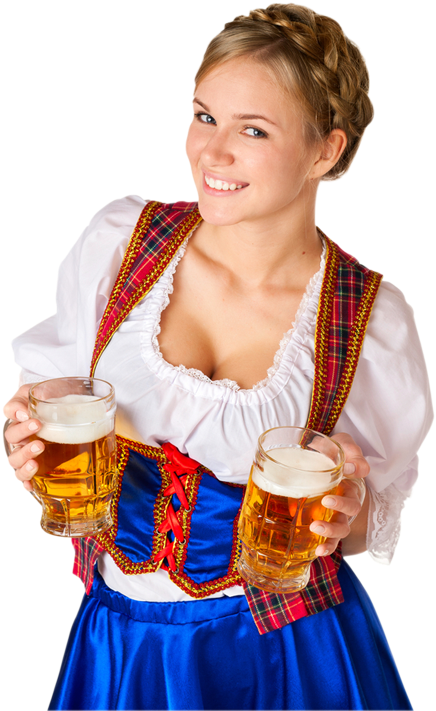 At The Club - Oktoberfest Girl Transparent Png (534x800), Png Download