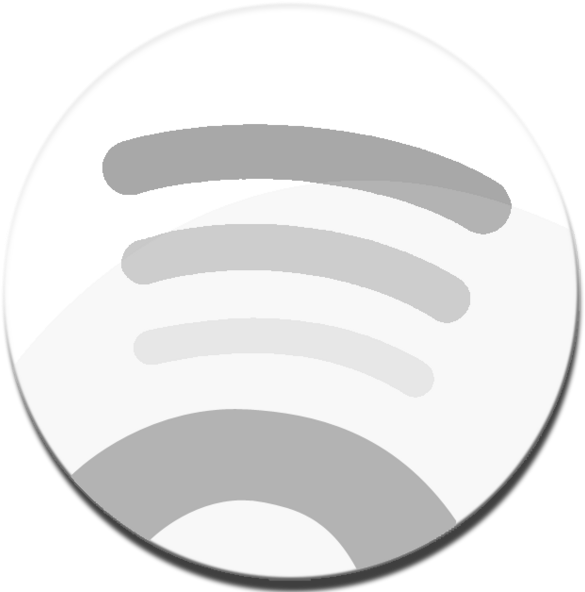 Spotify Icon Black And White - Rocketdock (595x600), Png Download