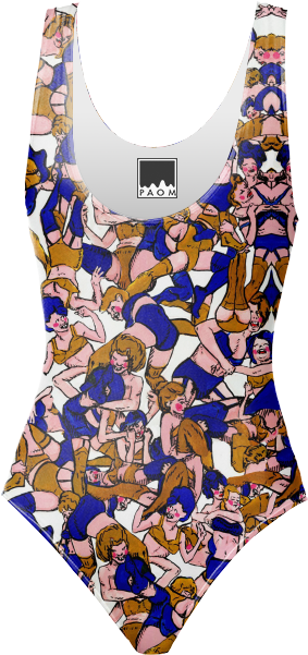 Lady Wrestlers Wrestling One Piece $98 - Burger Pangea - Living Dummy [vinyl] Usa Import (400x621), Png Download