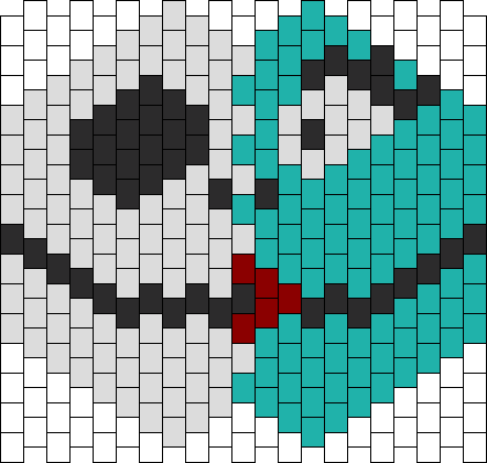 Jack And Sally Mask Bead Pattern - Kandi Mask Patterns Doll (442x420), Png Download