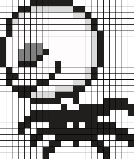 Jack Kissing Sally Perler Bead Pattern / Bead Sprite - Jack And Sally Perler Patterns (463x547), Png Download