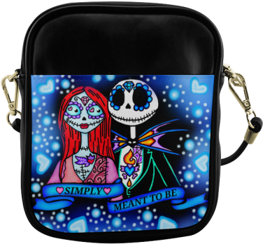 Jack And Sally Sling Bag - Oggy And The Cockroaches Bag (500x500), Png Download