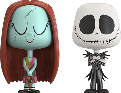 Nightmare Before Christmas - Jack And Sally Vinyl Funko (498x383), Png Download