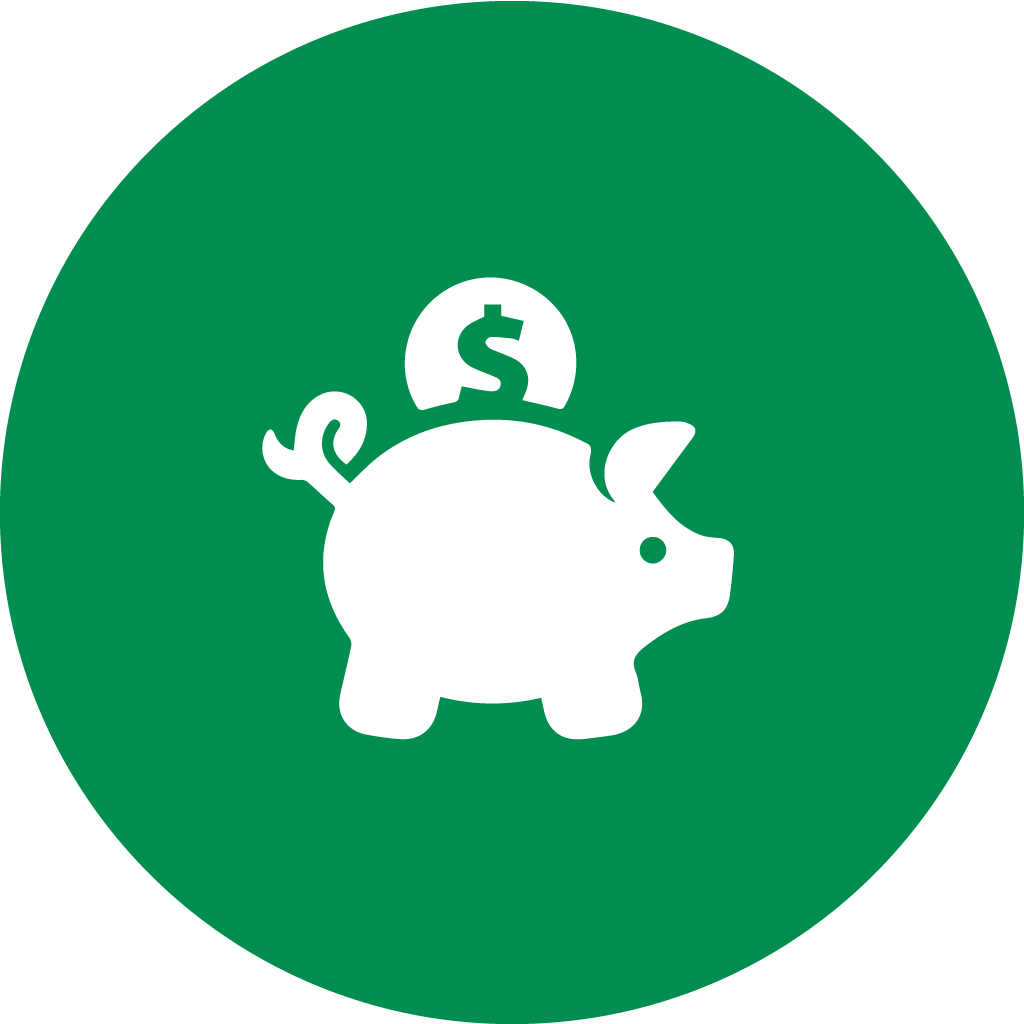 Piggy Bank Icon Png - Piggy Bank Icon Round (1024x1024), Png Download