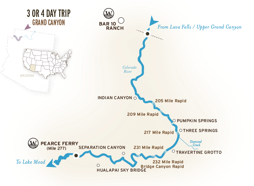 Grand Canyon River Map » Lower Colorado River - Colorado River (960x605), Png Download