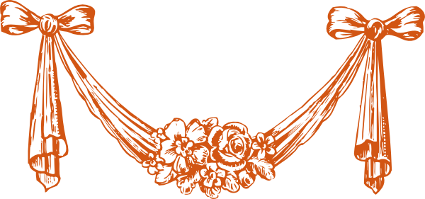 Burnt Orange Ribbon Scroll Clip Art - 3drose Dpp 195777 3 Print Of Gold (600x281), Png Download